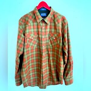 Vintage Pendleton Plaid Button-Up Shirt
